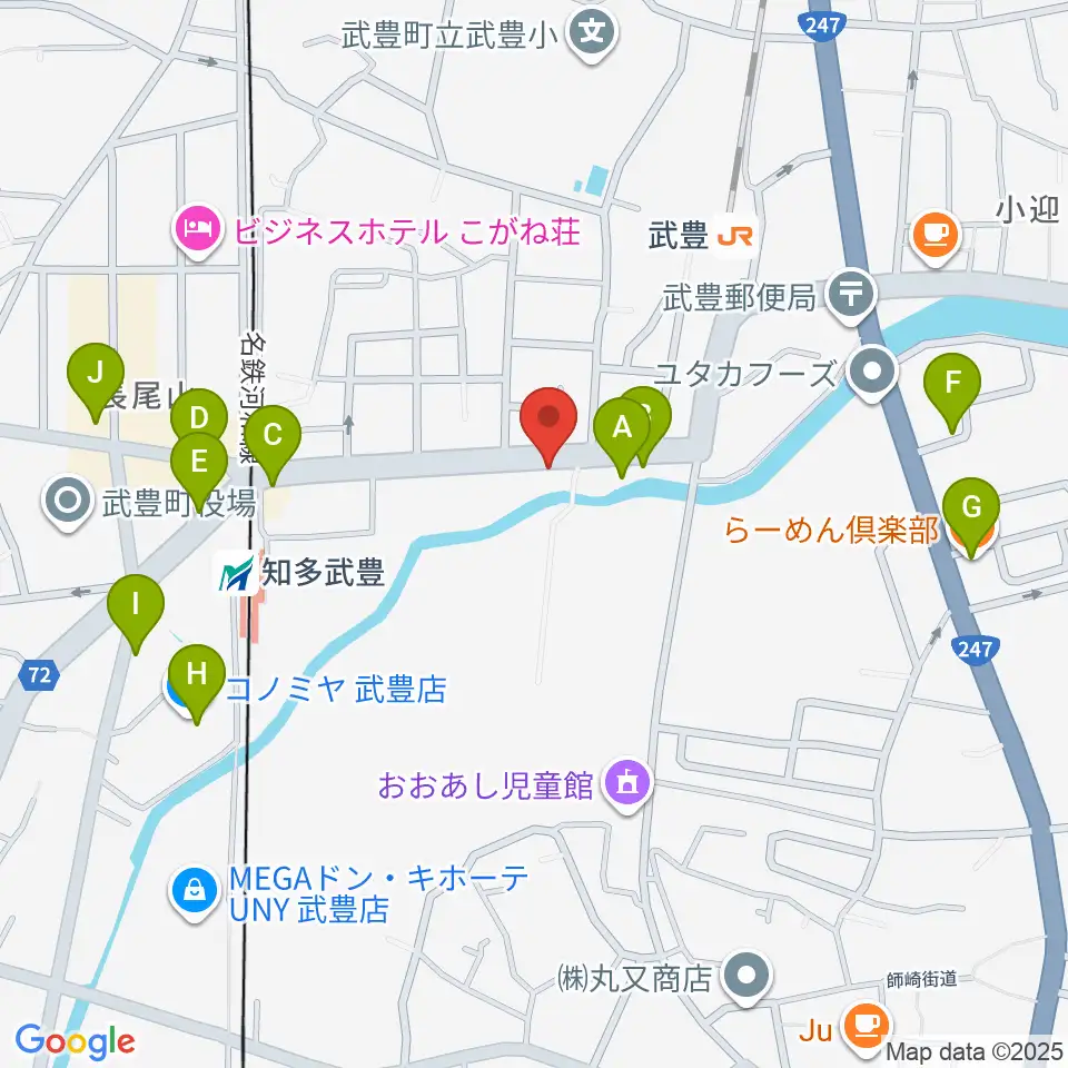 モリシタ楽器周辺のファミレス・ファーストフード一覧地図