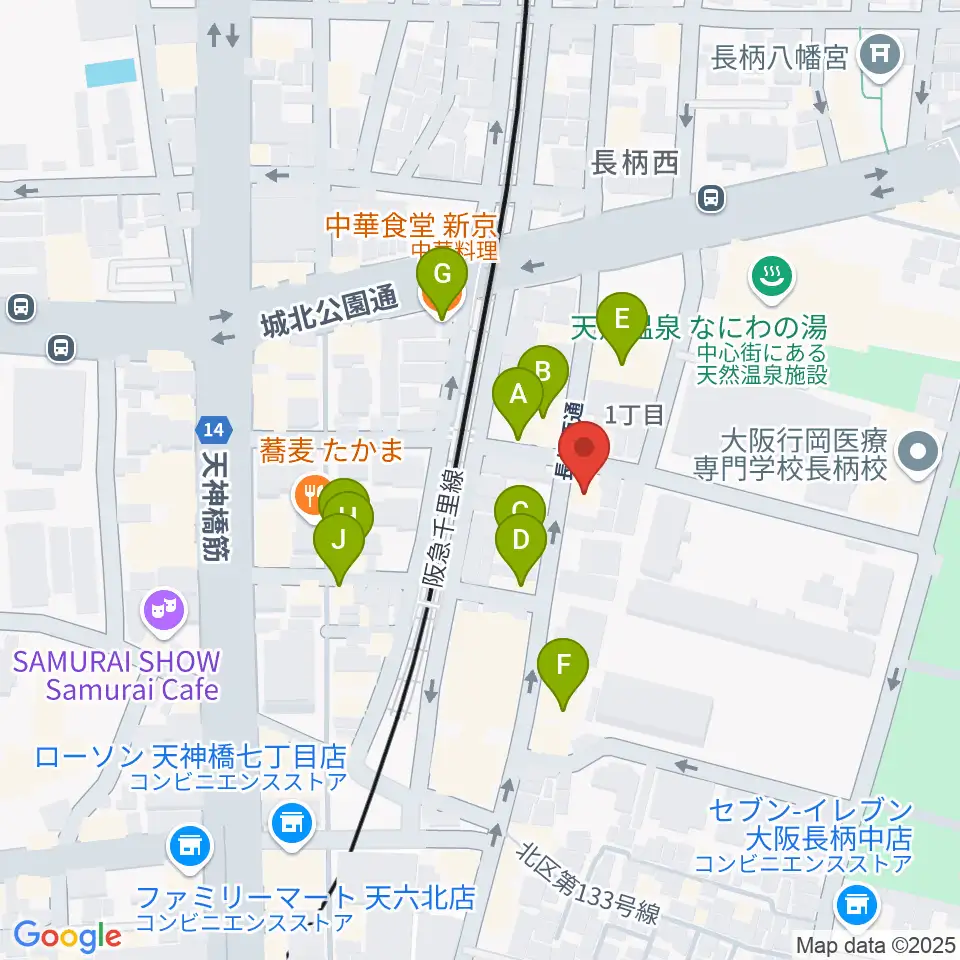 Studio246 GEN周辺のファミレス・ファーストフード一覧地図