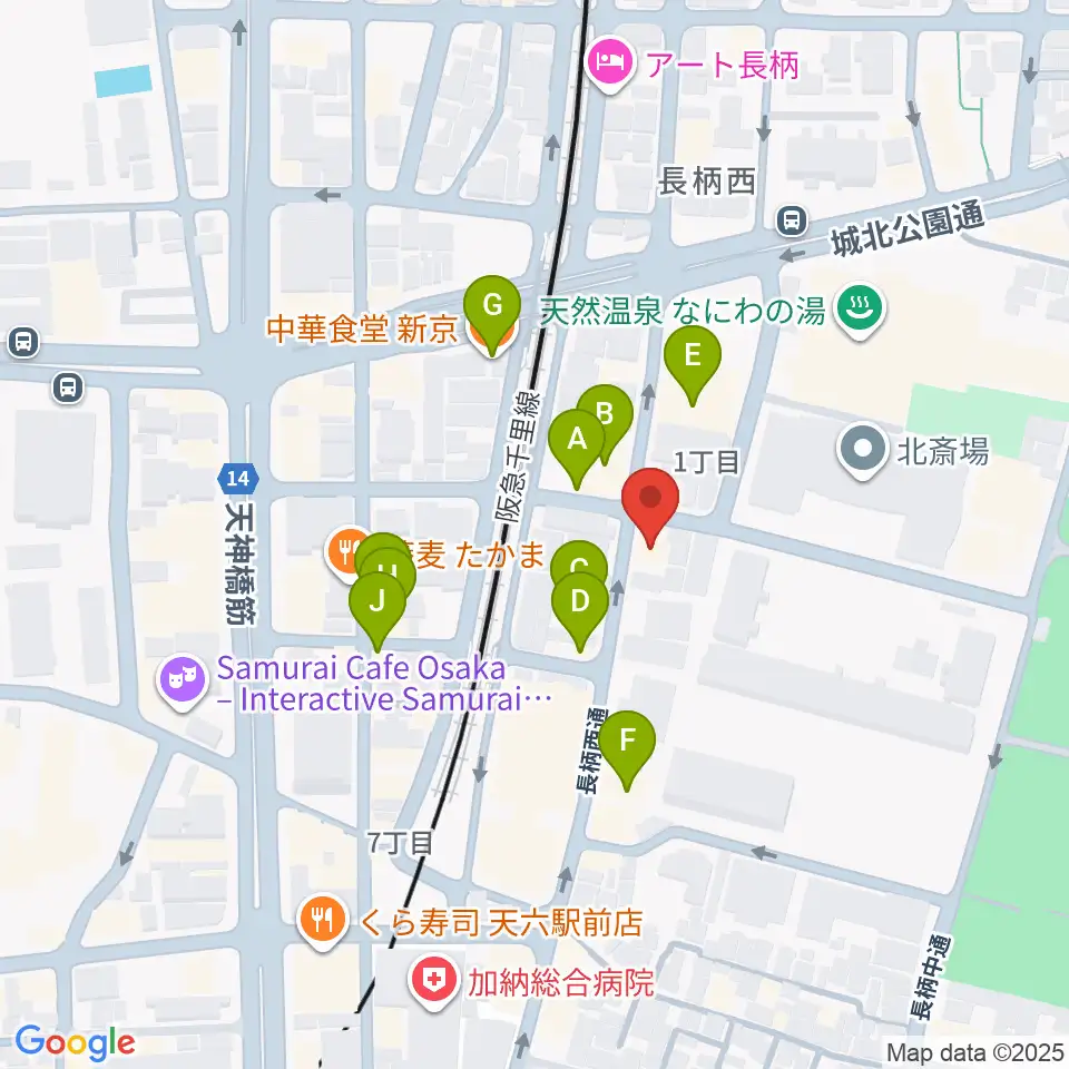 Studio246 GEN周辺のファミレス・ファーストフード一覧地図