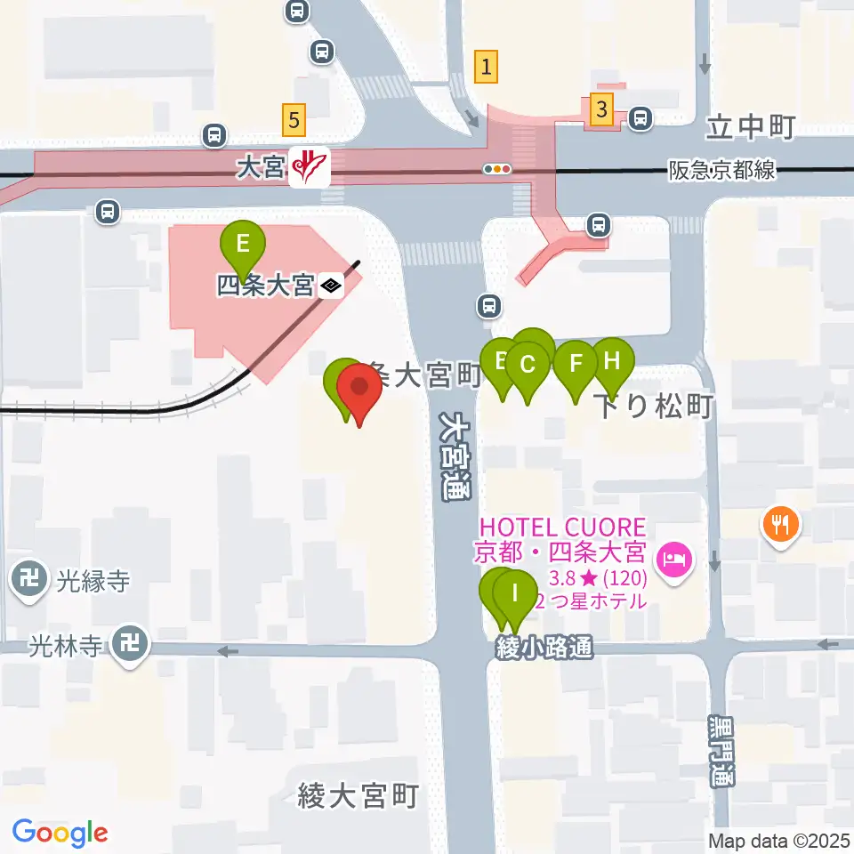 Studio246 KYOTO周辺のファミレス・ファーストフード一覧地図