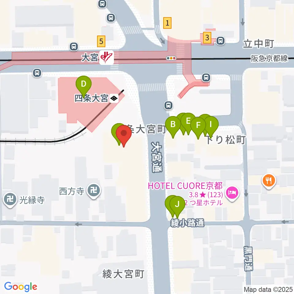 Studio246 KYOTO周辺のファミレス・ファーストフード一覧地図
