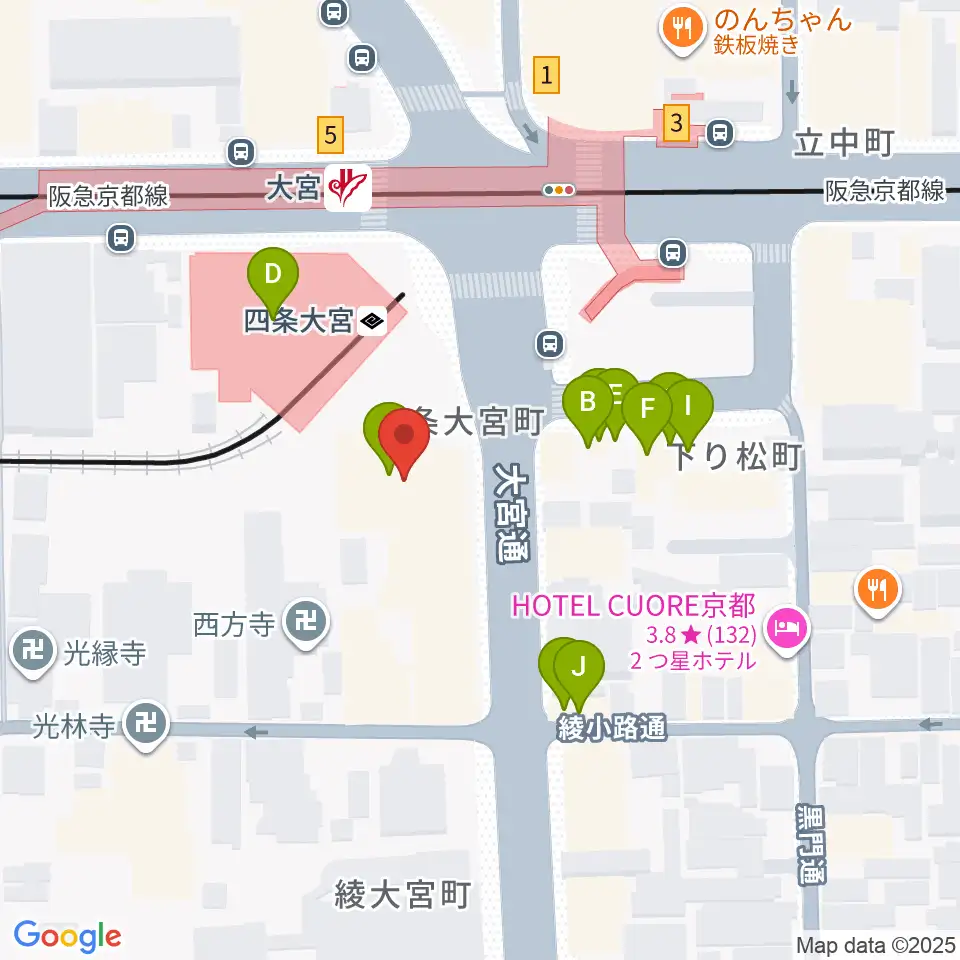 Studio246 KYOTO周辺のファミレス・ファーストフード一覧地図