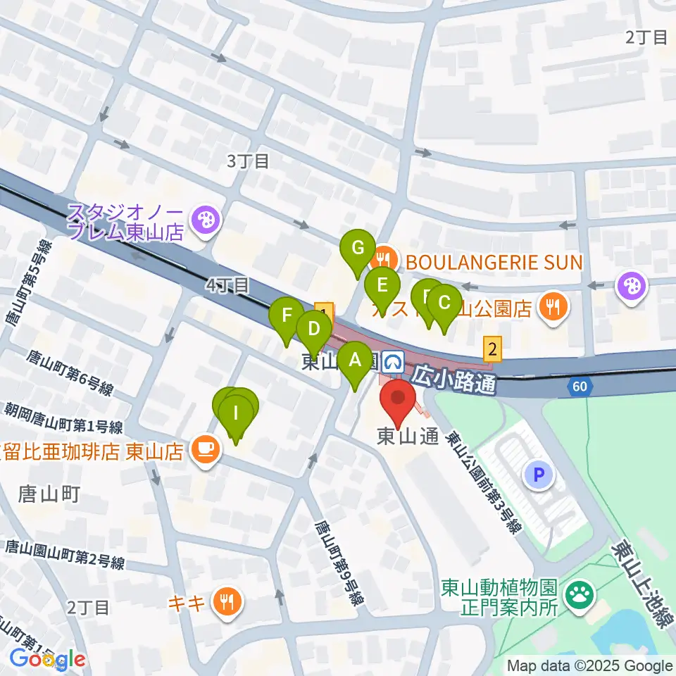 スタジオ246 NAGOYA周辺のファミレス・ファーストフード一覧地図