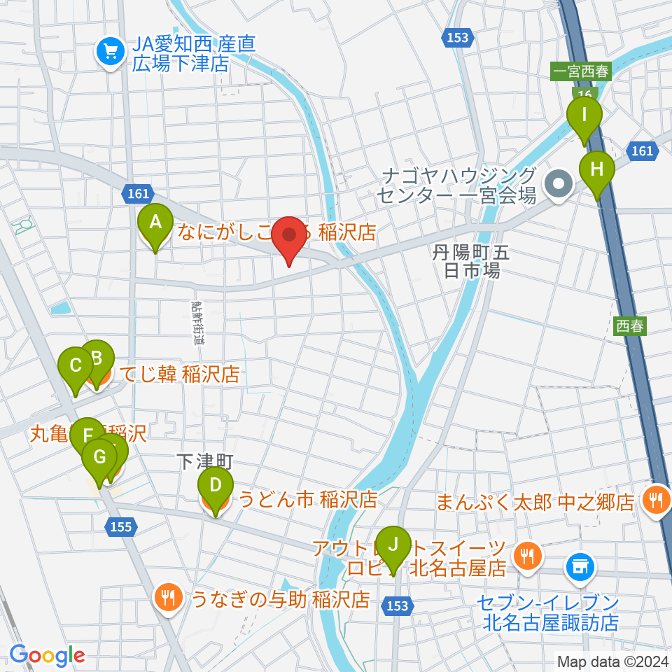 フレンズ音楽院周辺のファミレス・ファーストフード一覧地図