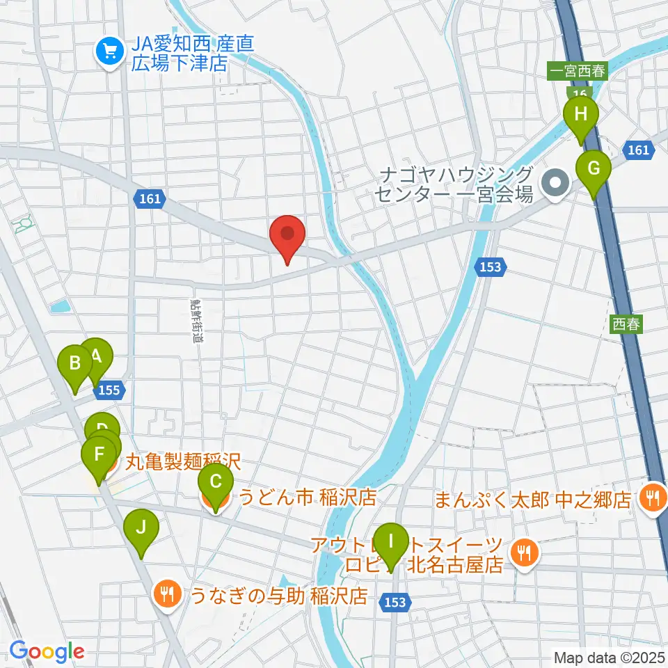 フレンズ音楽院周辺のファミレス・ファーストフード一覧地図