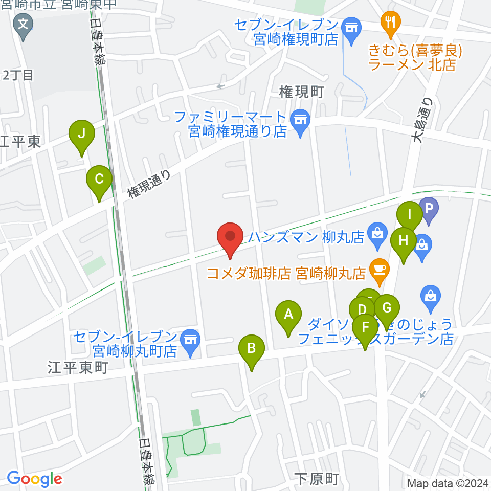 ベリーエイプ・インク周辺のファミレス・ファーストフード一覧地図