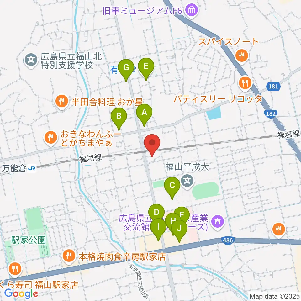 新和琴楽（有）周辺のファミレス・ファーストフード一覧地図