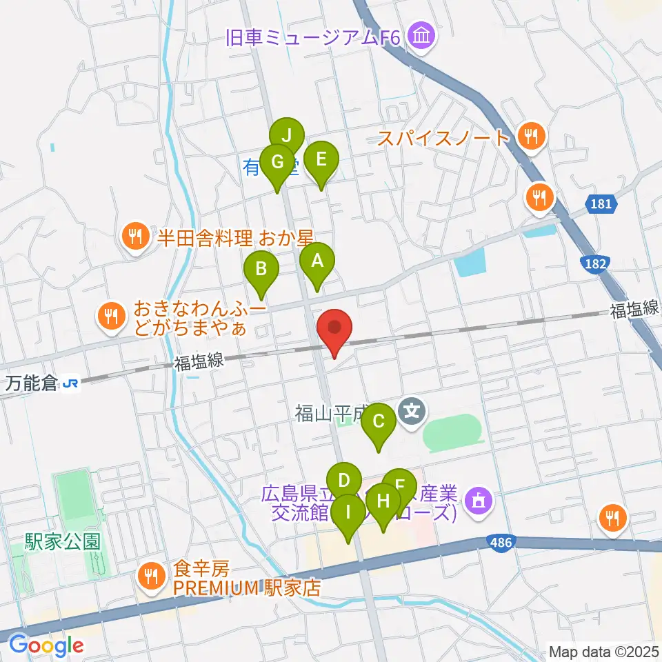 新和琴楽（有）周辺のファミレス・ファーストフード一覧地図