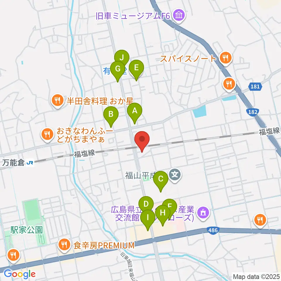 新和琴楽（有）周辺のファミレス・ファーストフード一覧地図
