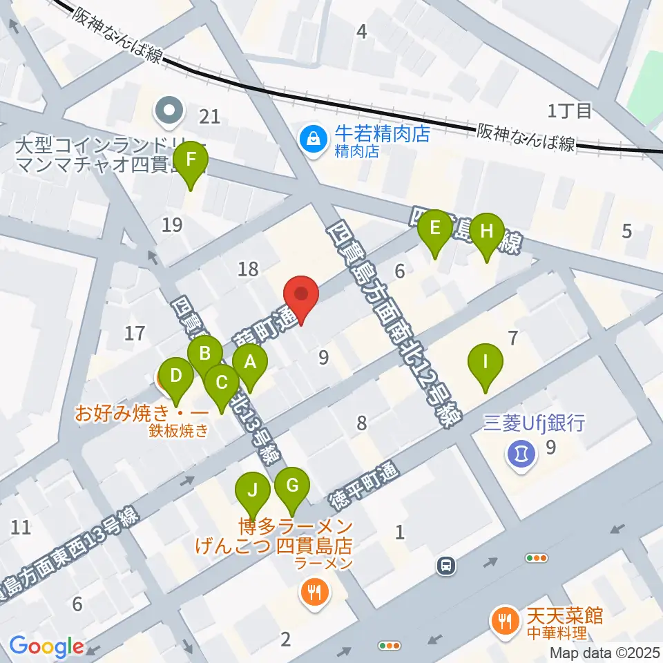 ハイエンドミュージック周辺のファミレス・ファーストフード一覧地図