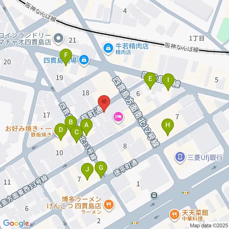 ハイエンドミュージック周辺のファミレス・ファーストフード一覧地図