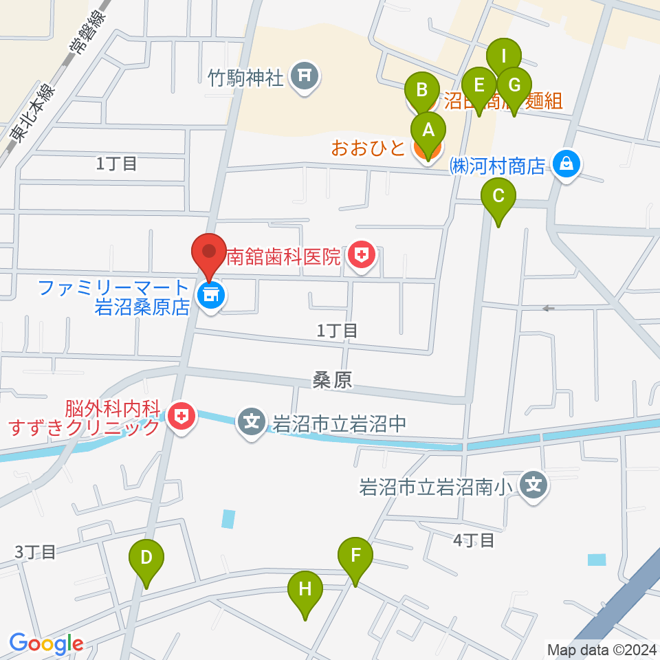 シトラスハウス周辺のファミレス・ファーストフード一覧地図