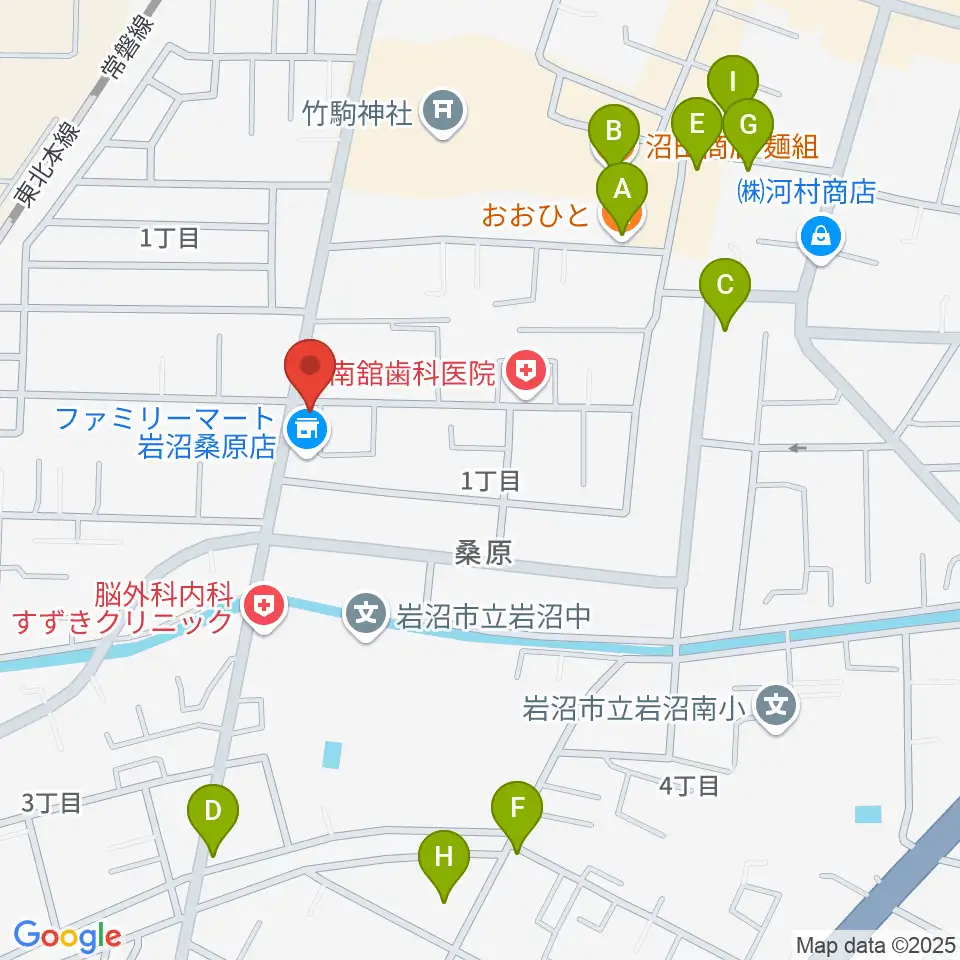 シトラスハウス周辺のファミレス・ファーストフード一覧地図