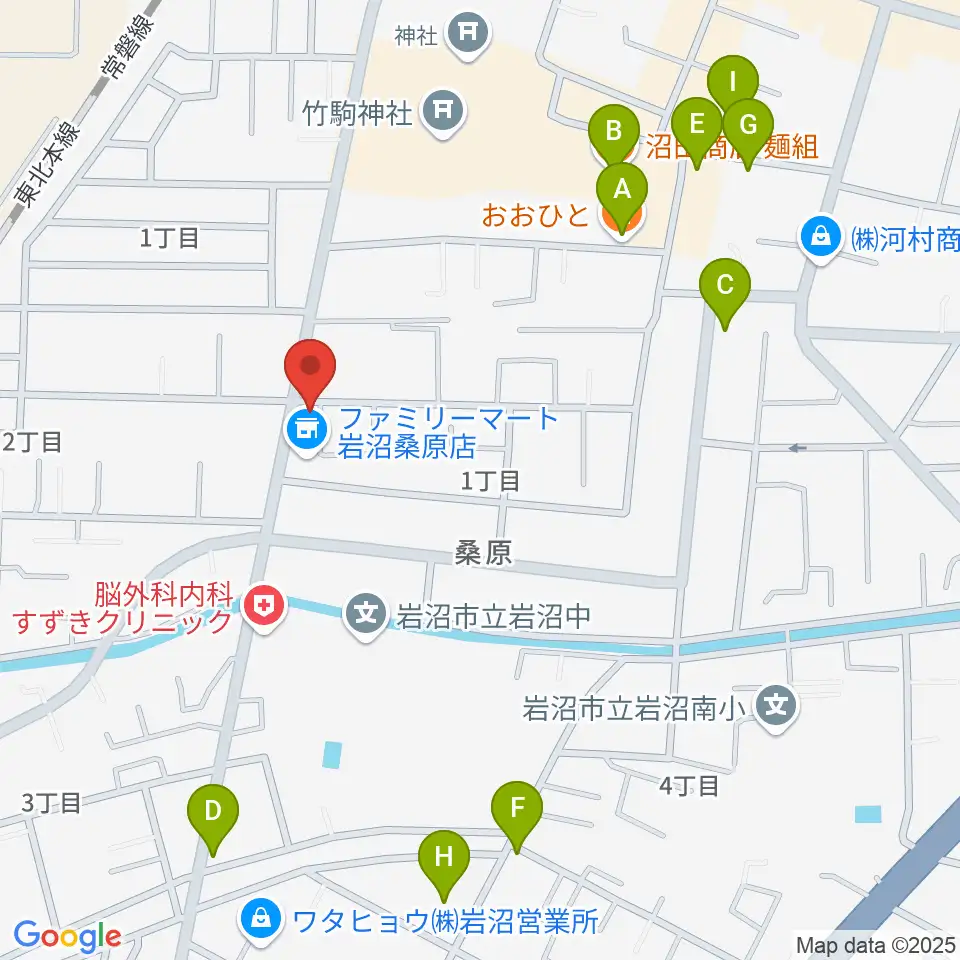 シトラスハウス周辺のファミレス・ファーストフード一覧地図