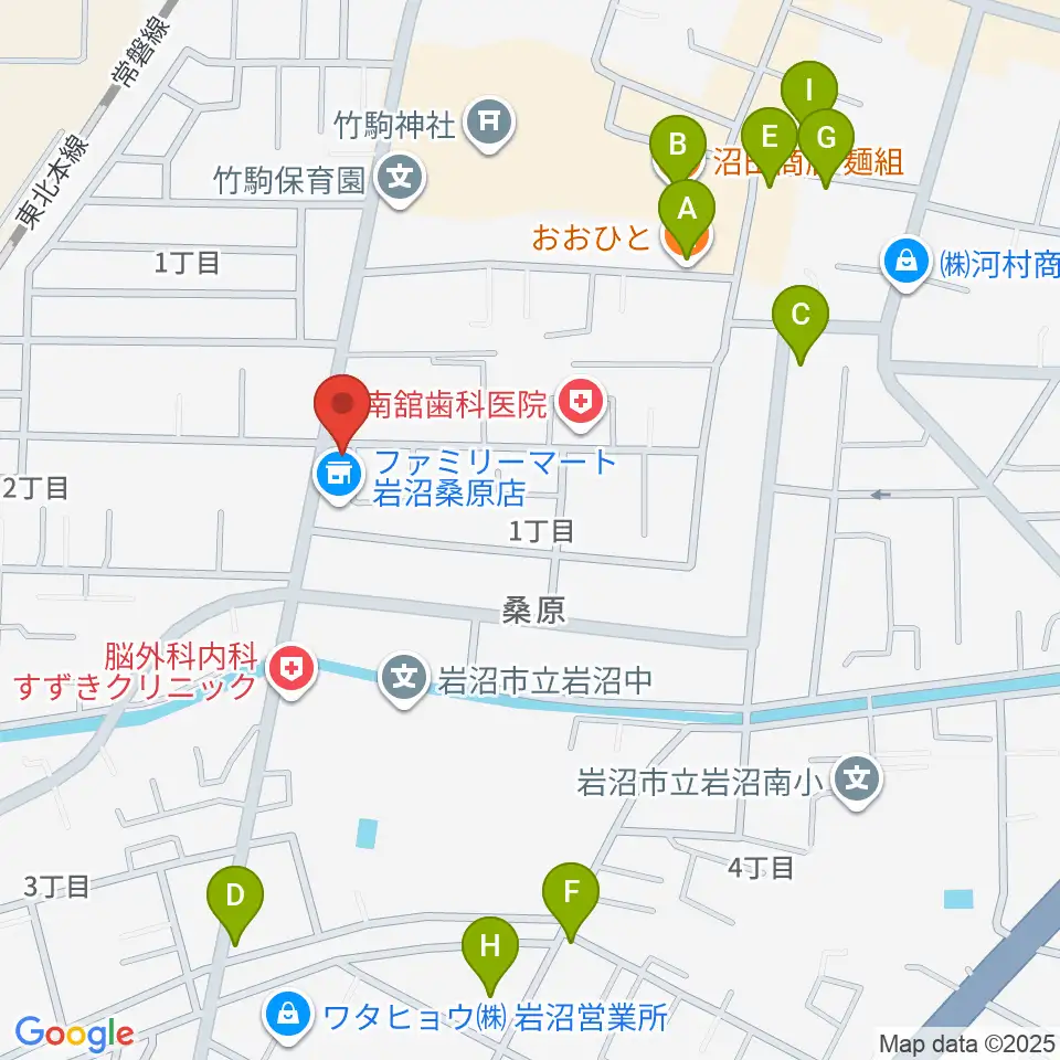 シトラスハウス周辺のファミレス・ファーストフード一覧地図