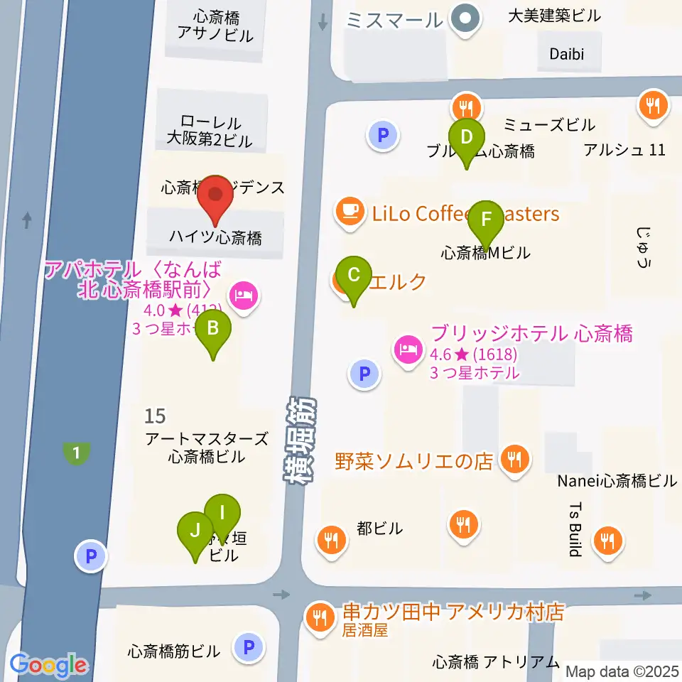 Vocal Space B周辺のファミレス・ファーストフード一覧地図