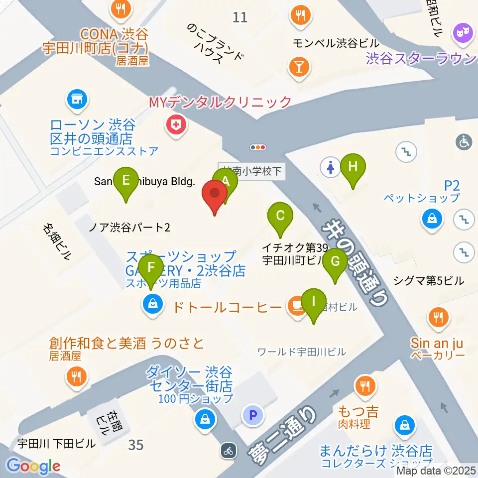 サウンドスクランブル周辺のファミレス・ファーストフード一覧地図