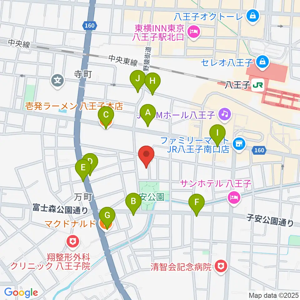 Ai Music Academy周辺のファミレス・ファーストフード一覧地図