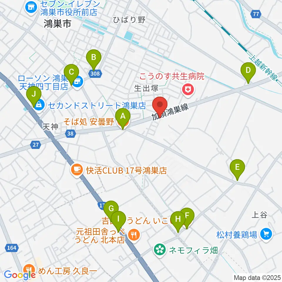 サウンドステア周辺のファミレス・ファーストフード一覧地図
