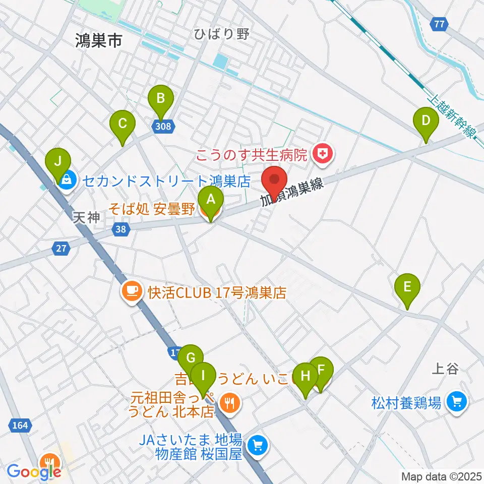 サウンドステア周辺のファミレス・ファーストフード一覧地図