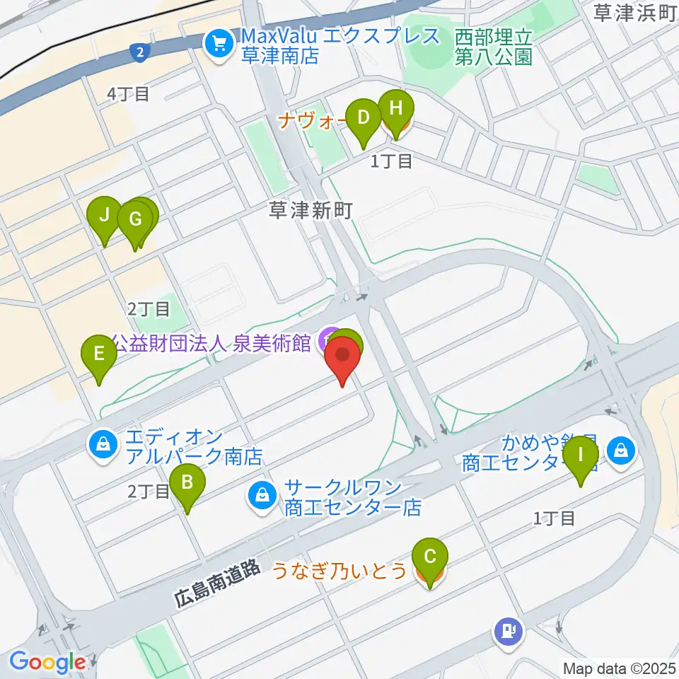 MUSIC STUDIO HIVE周辺のファミレス・ファーストフード一覧地図
