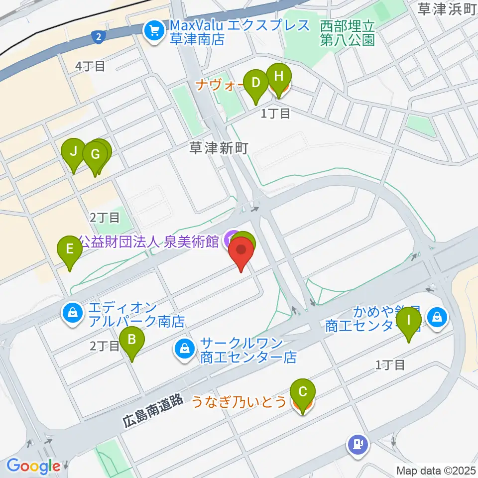 MUSIC STUDIO HIVE周辺のファミレス・ファーストフード一覧地図