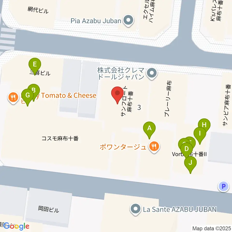 音楽塾ヴォイス東京校周辺のファミレス・ファーストフード一覧地図