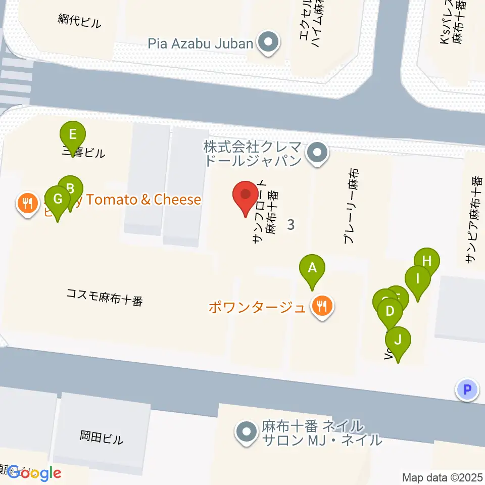 音楽塾ヴォイス東京校周辺のファミレス・ファーストフード一覧地図