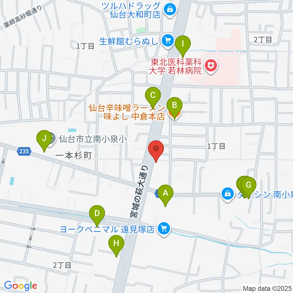 Repair Garage周辺のファミレス・ファーストフード一覧地図