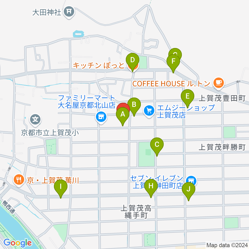 ビーセブン周辺のファミレス・ファーストフード一覧地図