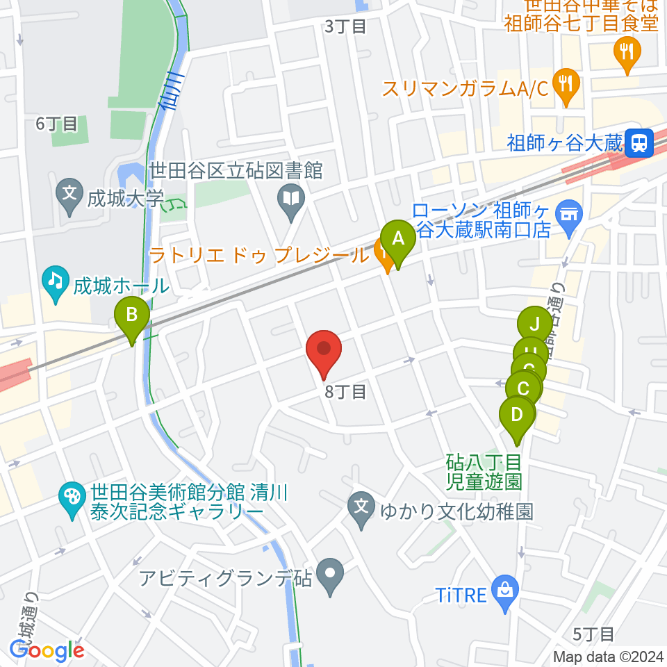 スタジオ トーンマイスター周辺のファミレス・ファーストフード一覧地図