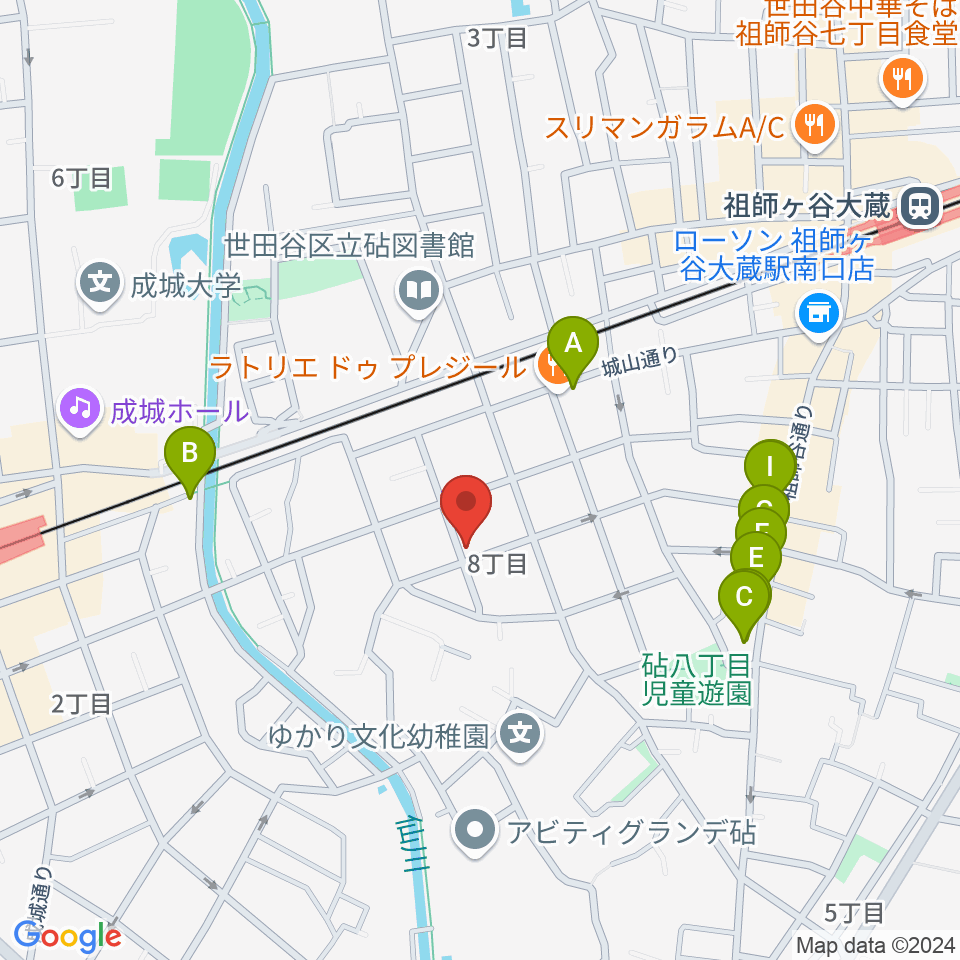 スタジオ トーンマイスター周辺のファミレス・ファーストフード一覧地図