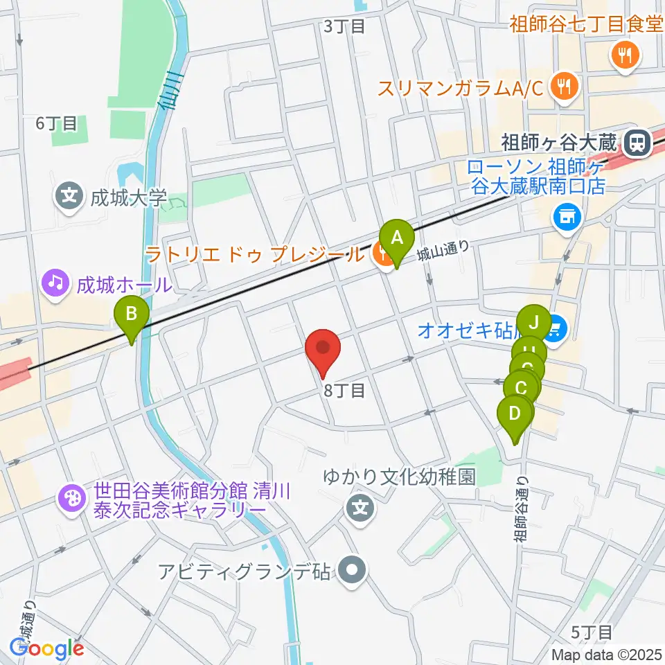 スタジオ トーンマイスター周辺のファミレス・ファーストフード一覧地図