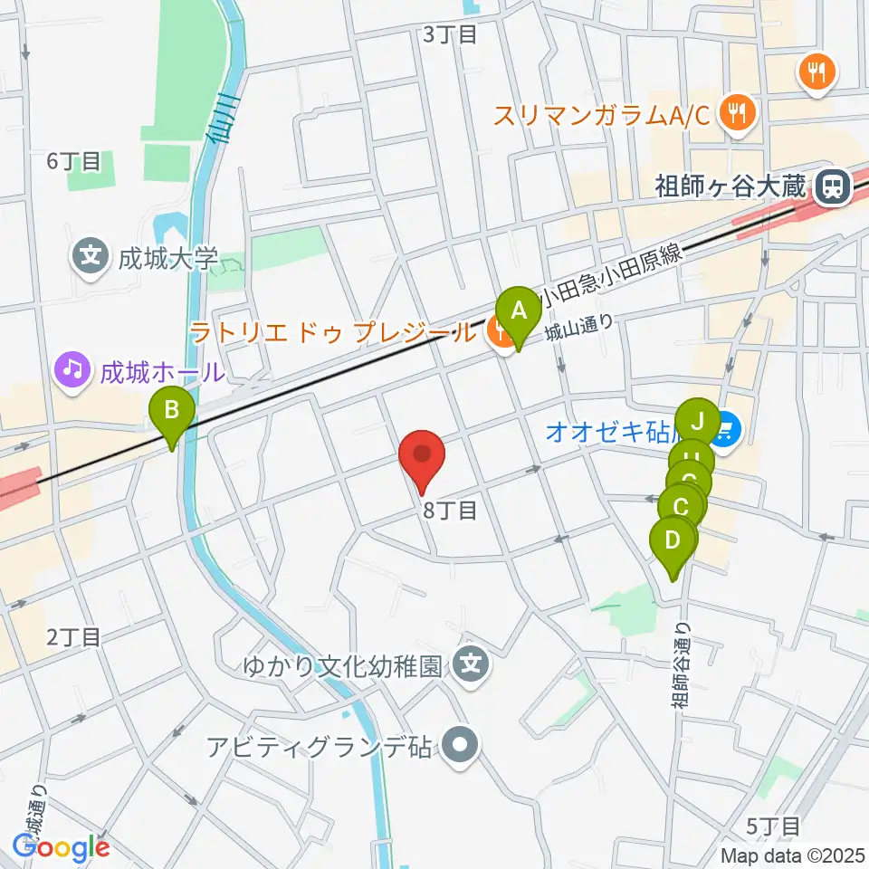 スタジオ トーンマイスター周辺のファミレス・ファーストフード一覧地図