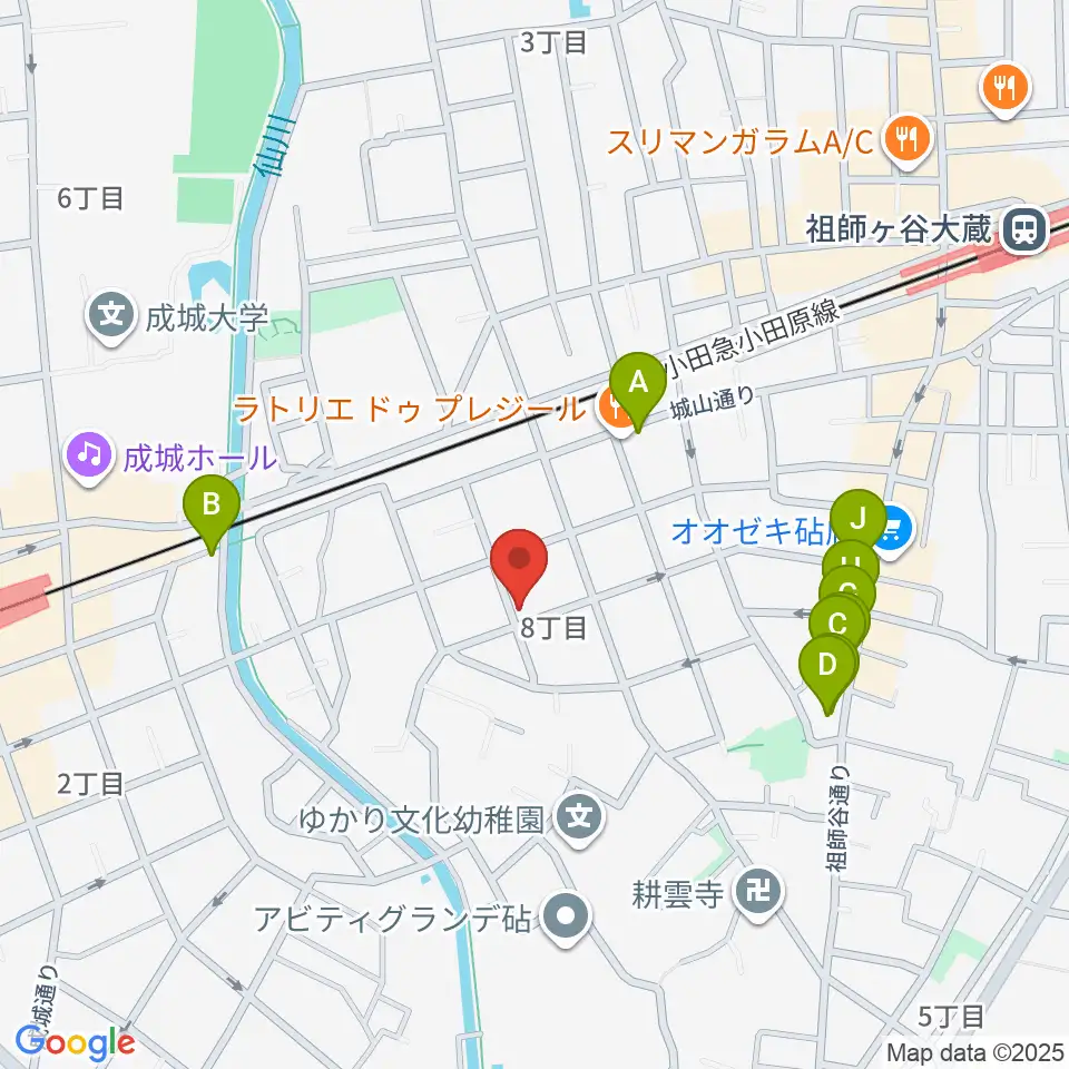 スタジオ トーンマイスター周辺のファミレス・ファーストフード一覧地図