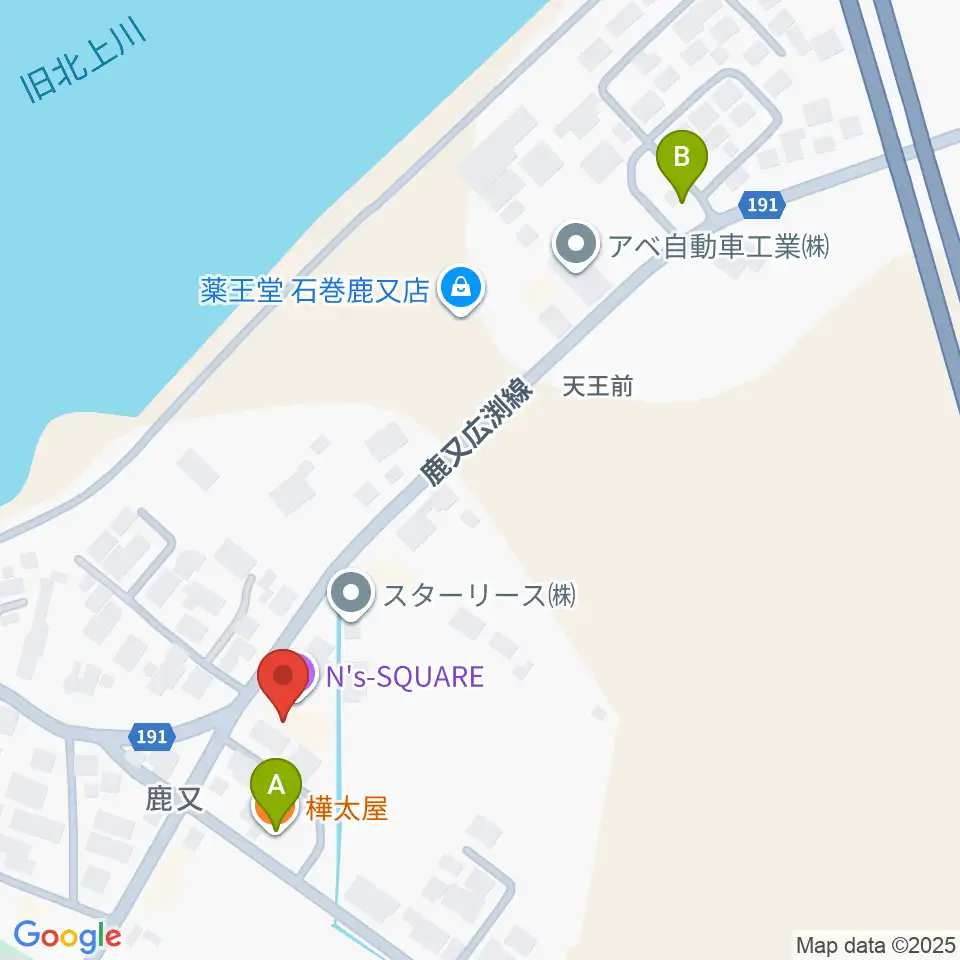 N's SQUARE周辺のファミレス・ファーストフード一覧地図