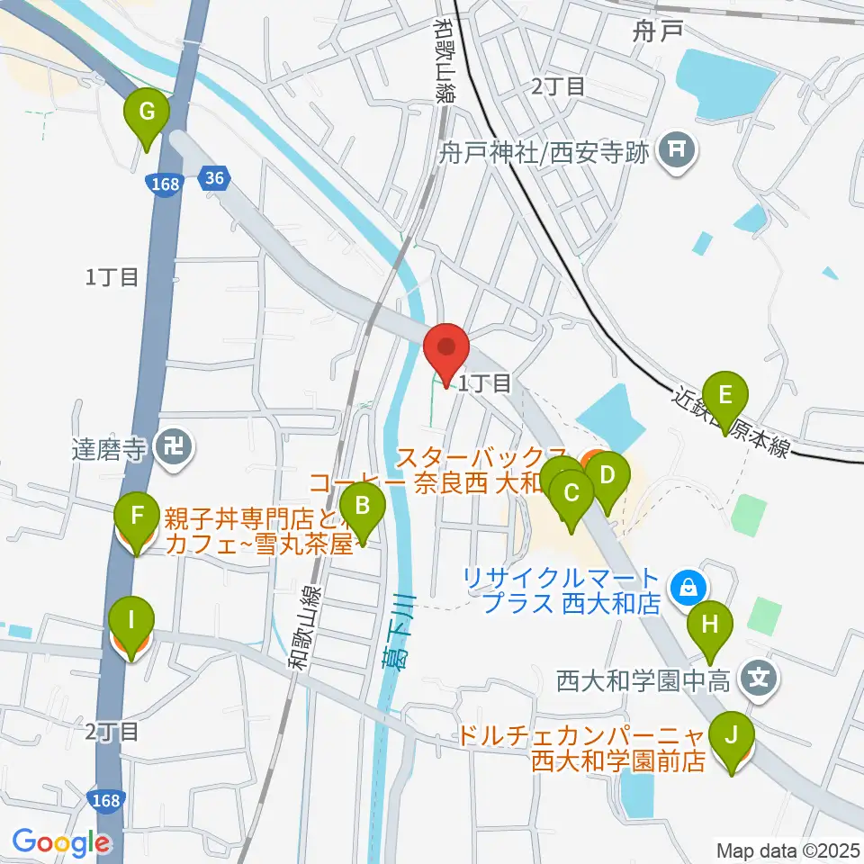 ミュージックスタジオ シグナス周辺のファミレス・ファーストフード一覧地図