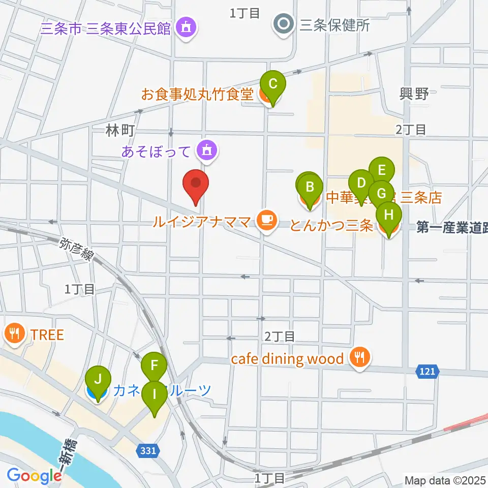 ロケット・ピンク周辺のファミレス・ファーストフード一覧地図