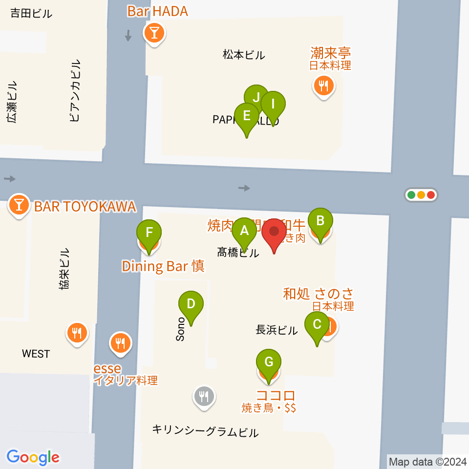 徳島SWING周辺のファミレス・ファーストフード一覧地図