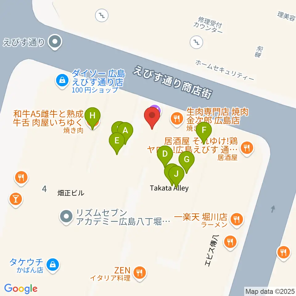 広島セカンドクラッチ周辺のファミレス・ファーストフード一覧地図