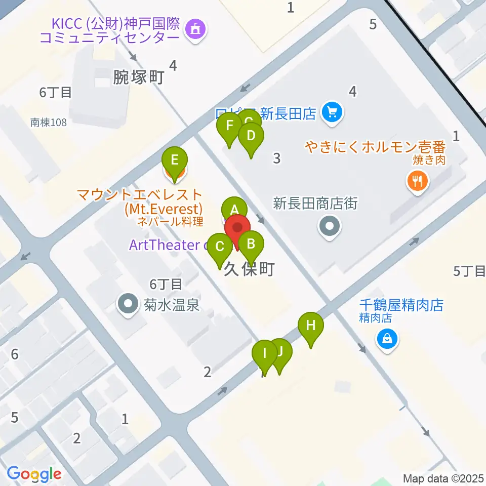 STUDIO UMI周辺のファミレス・ファーストフード一覧地図