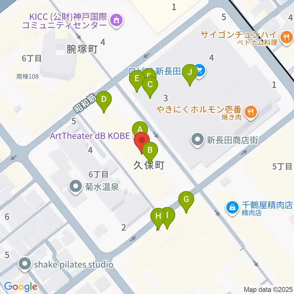 STUDIO UMI周辺のファミレス・ファーストフード一覧地図