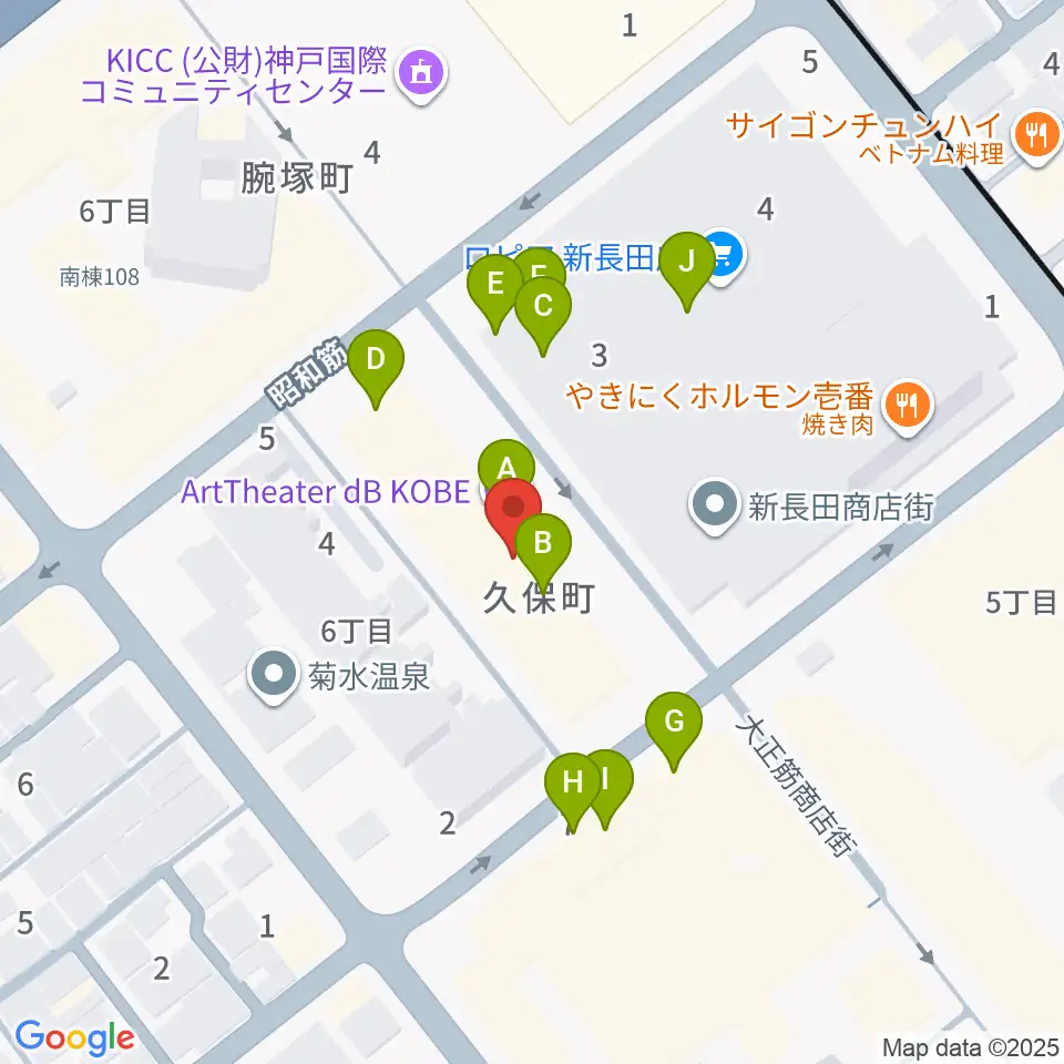 STUDIO UMI周辺のファミレス・ファーストフード一覧地図