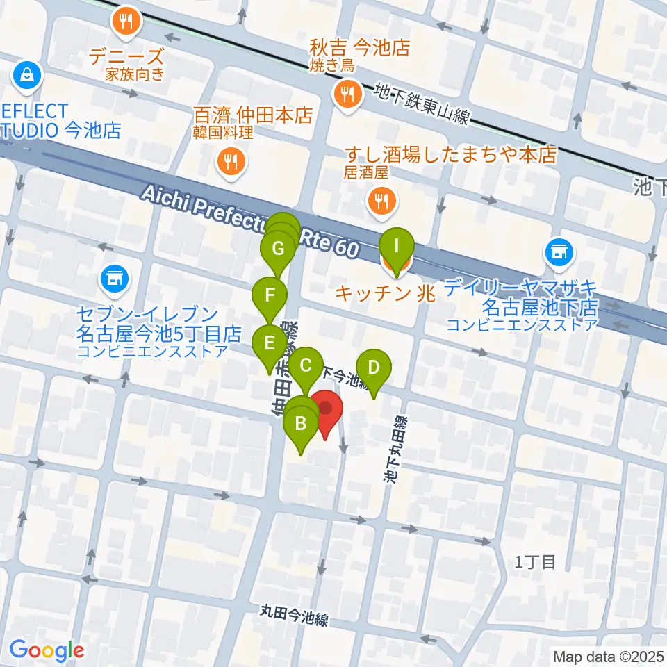 Art＆MusicSpace 源周辺のファミレス・ファーストフード一覧地図