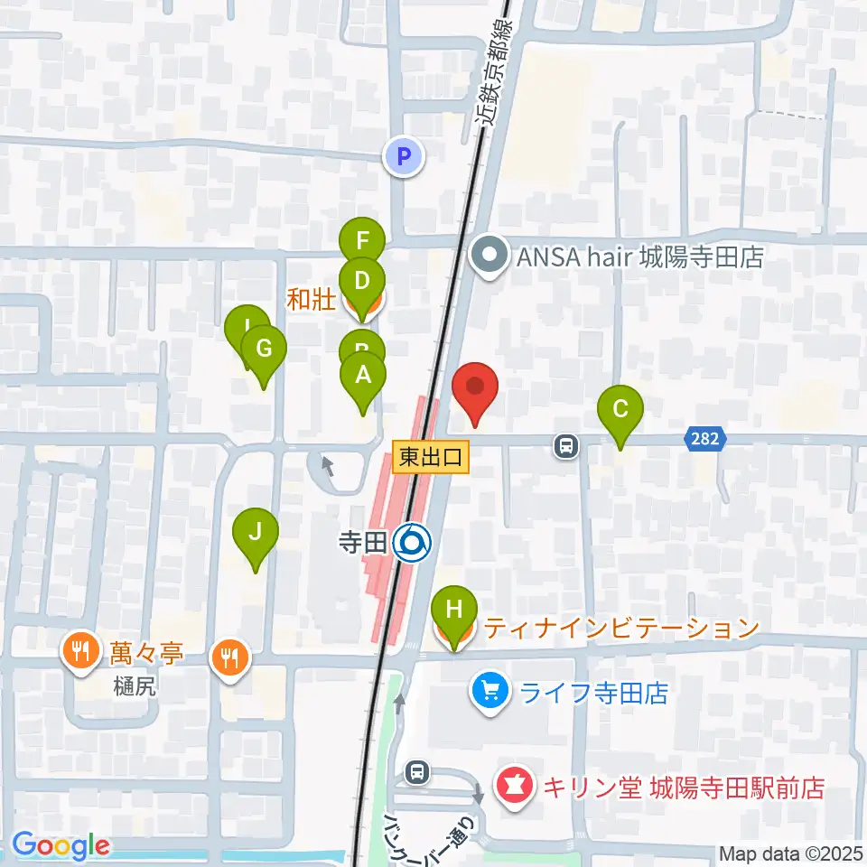 スタジオフレイバー周辺のファミレス・ファーストフード一覧地図