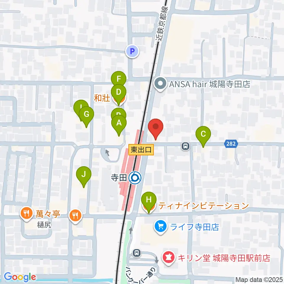 スタジオフレイバー周辺のファミレス・ファーストフード一覧地図