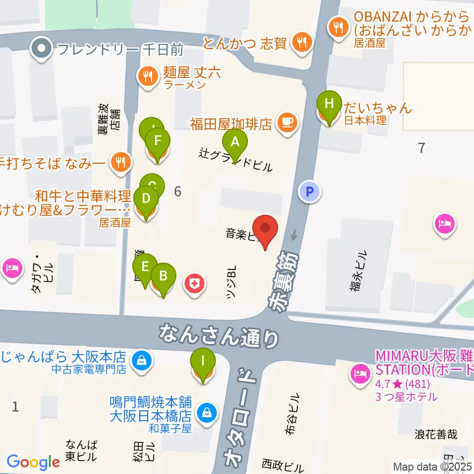スタジオクーパー周辺のファミレス・ファーストフード一覧地図