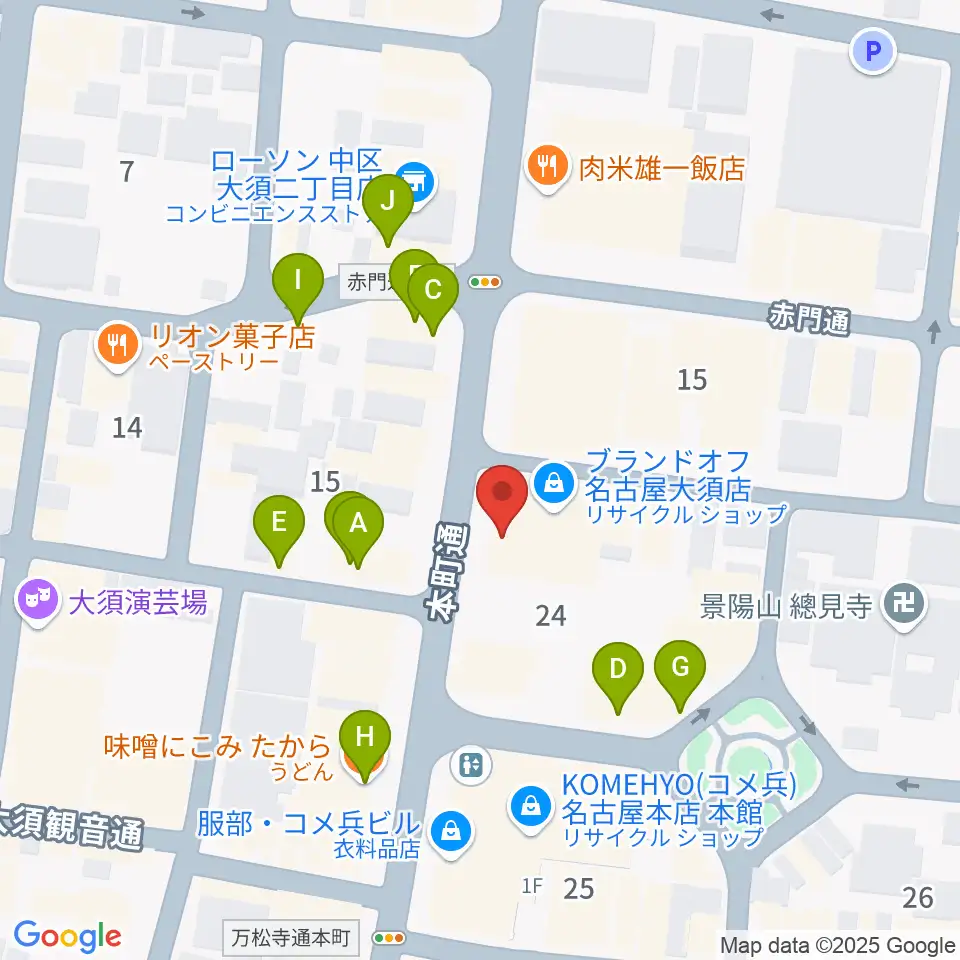 X-HALL ZEN周辺のファミレス・ファーストフード一覧地図