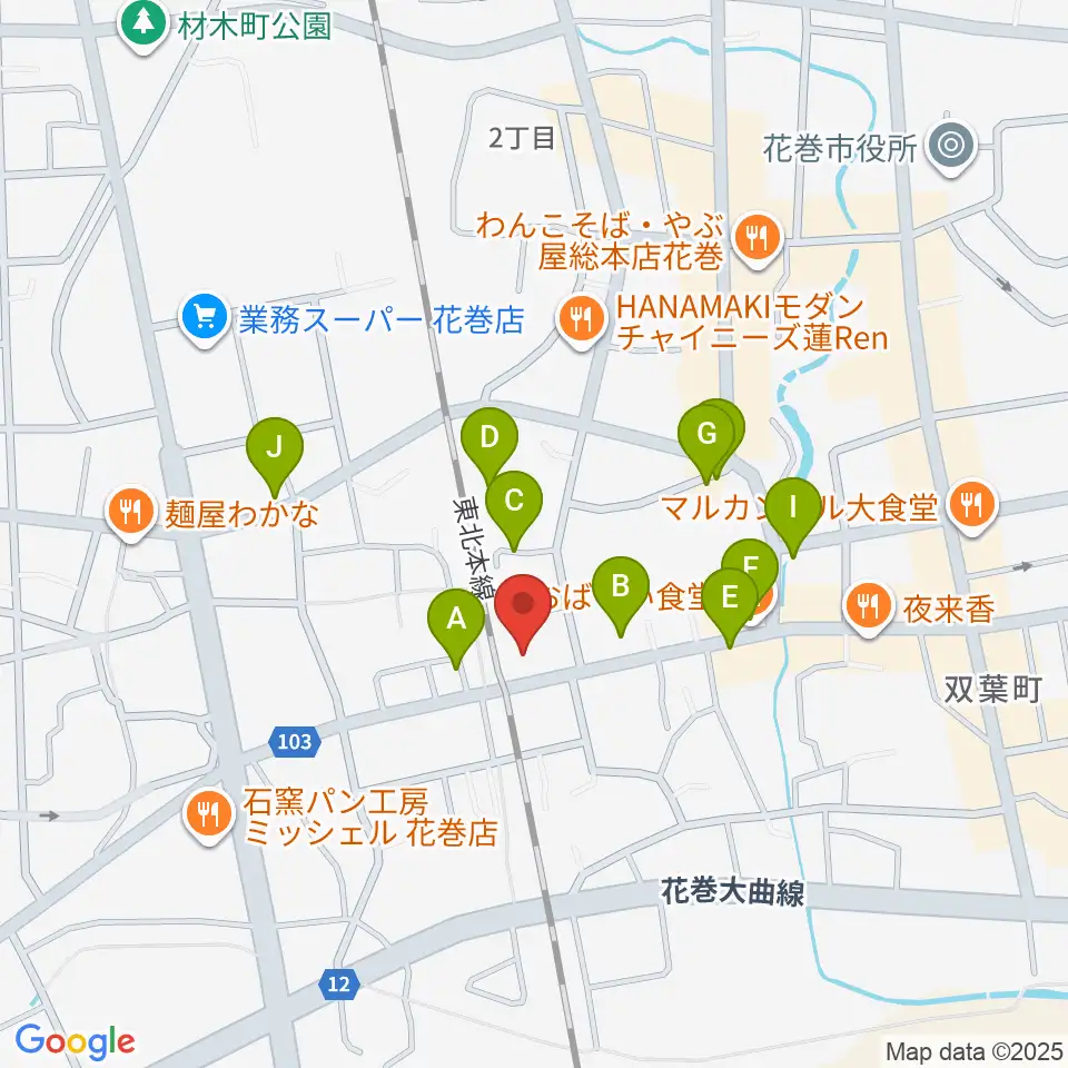 正時堂本店周辺のファミレス・ファーストフード一覧地図