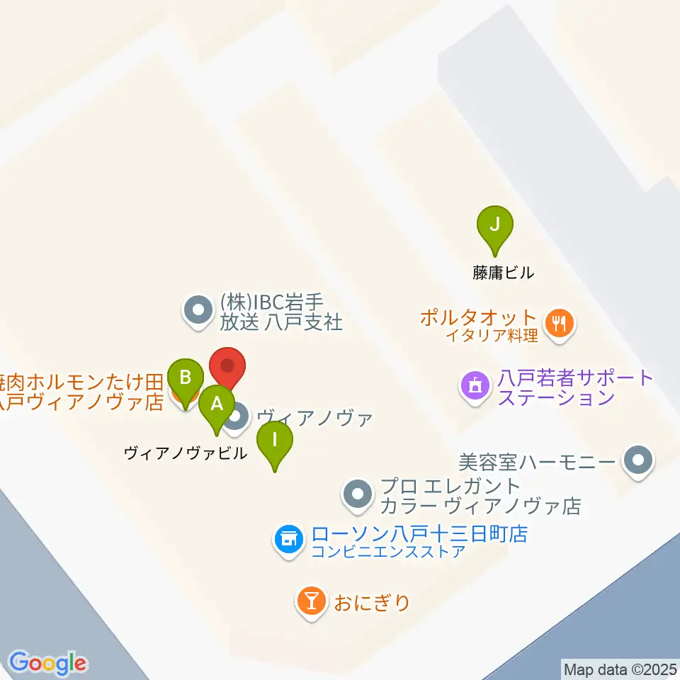 カワイ八戸ショップ周辺のファミレス・ファーストフード一覧地図